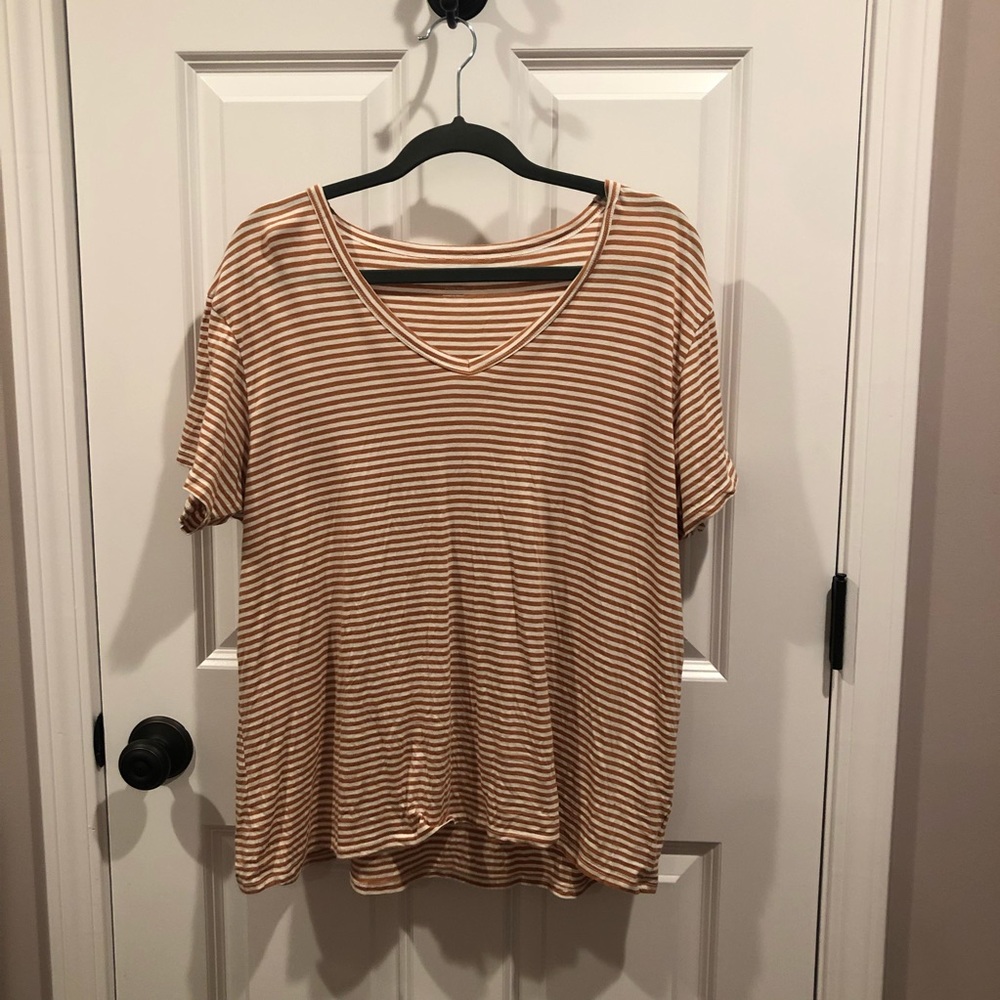 striped v neck